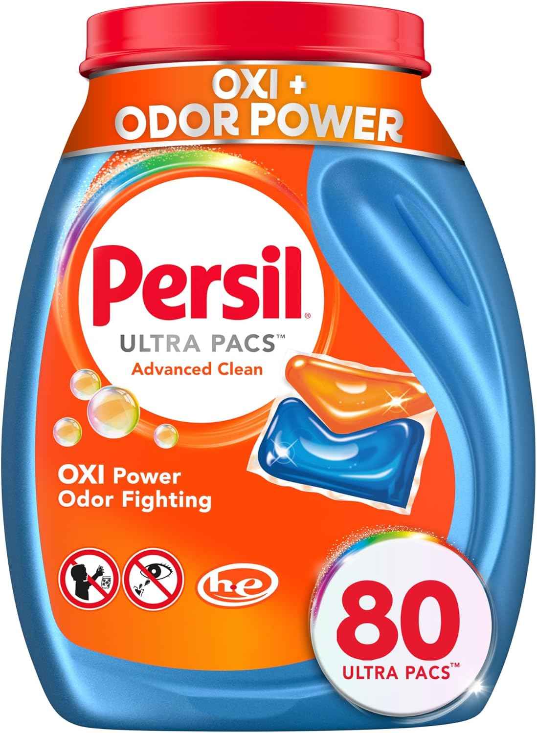 Persil Ultra Pacs Advanced Clean Oxi+Odor Power Laundry Detergent