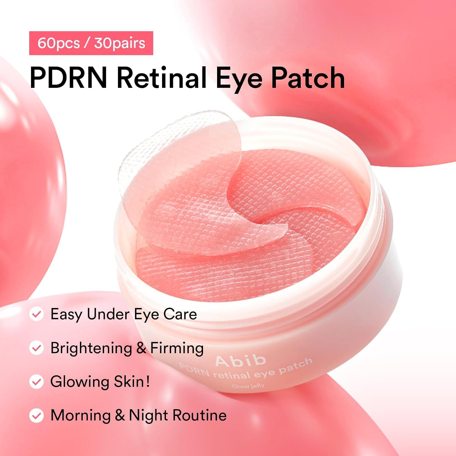Abib_PDRN_Retinal_Eye_Patch,_Hydrogel_Masks_for_Dark_Circles,_Puffiness,_Fine_Lines,_60_Patches,_84g,_with_Niacinamide,_K-Beauty_Skincare
