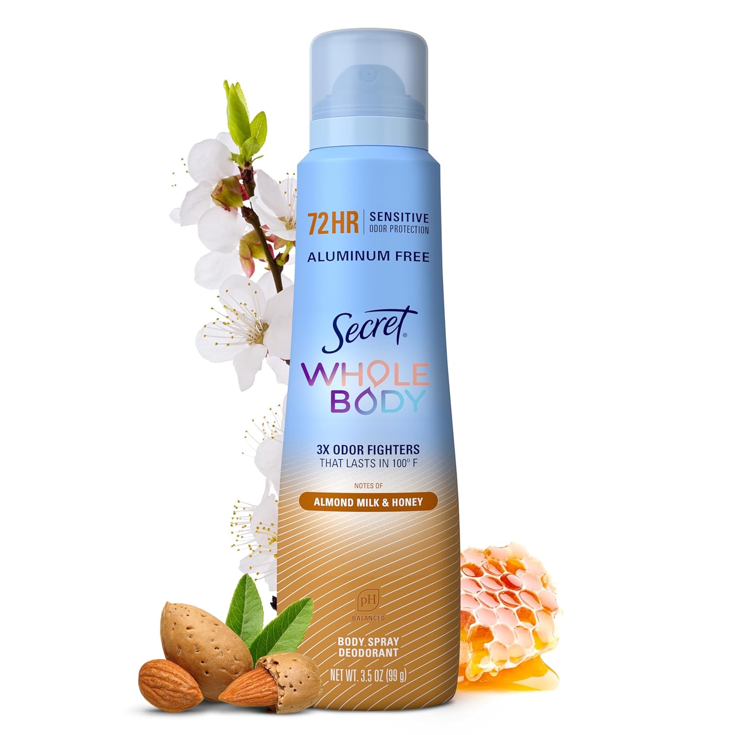 Secret_Whole_Body_Deodorant_Spray_for_Women,_Almond_Milk_&_Honey_Scent,_Aluminum_Free_Deodorant,_72_HR_Odor_Protection,_3.5oz