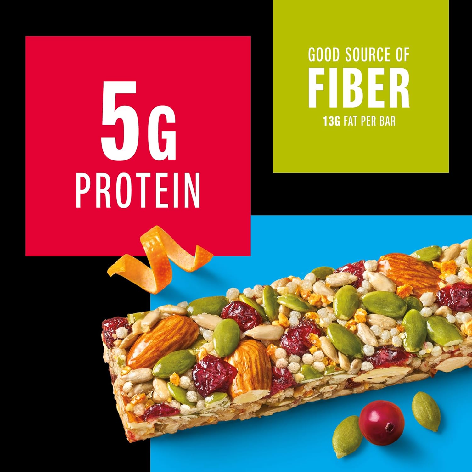 KIND_Healthy_Snacks_Bars,_Orange_Cranberry_Pumpkin_Seed,_Gluten_Free,_High_Fiber_Snacks,_5g_Protein,_12_Count