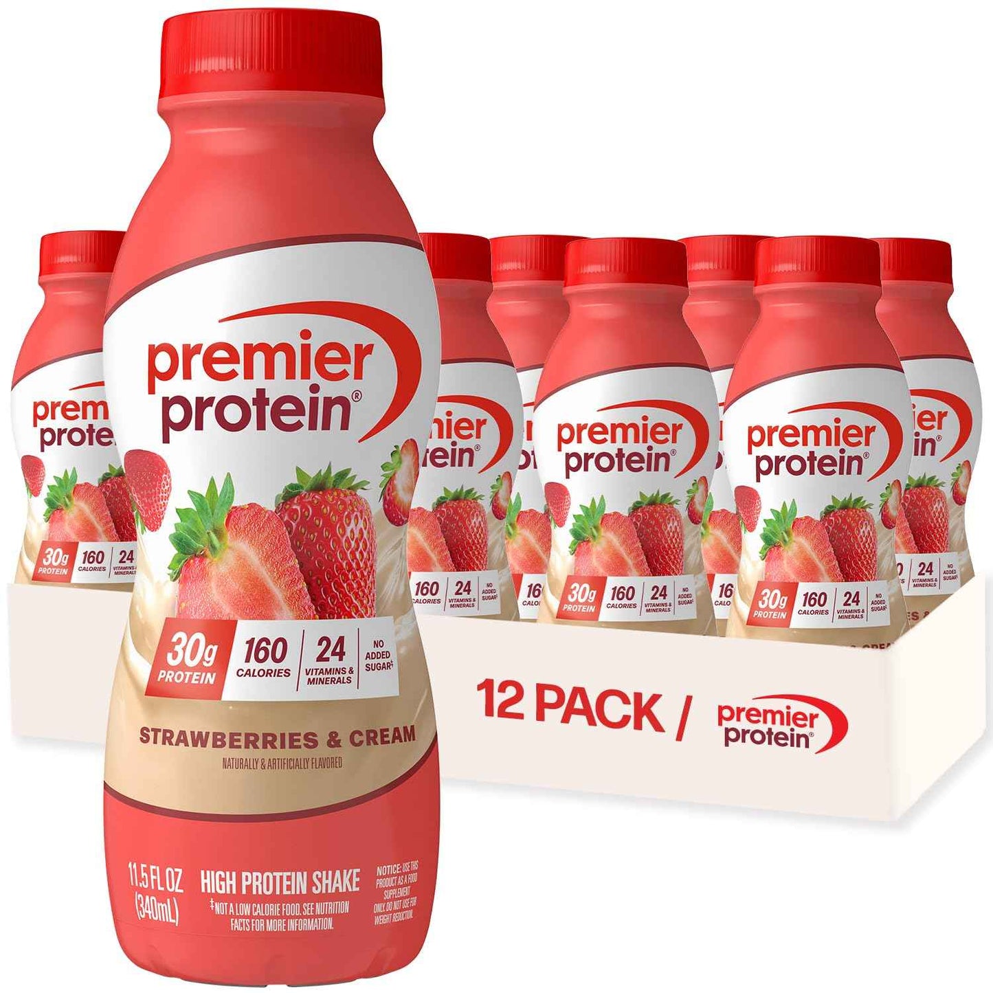 Premier Protein Shake, 30g Protein, No Added Sugar, 24 Vitamins & Minerals to Support Immune Health, 11.5 fl oz