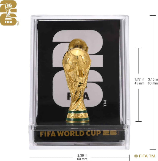 Official FIFA World Cup 2026 Edition - 3 Inch 3D Trophy Inside a Premium Acrylic Case - Timeless Collector’s Item - FIFA World Cup Trophy Replica Perfect for Man Cave or Football Memorabilia