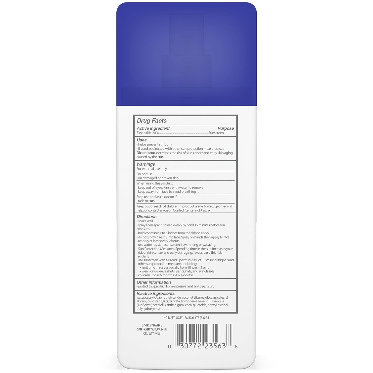 Native_Mineral_Sunscreen_Spray_SPF_30,_Unscented,_with_100%_Mineral_Zinc_Oxide_for_Face_&_Body,_Hawaii_Compliant,_Vegan,_No_White_Cast_-_7_oz