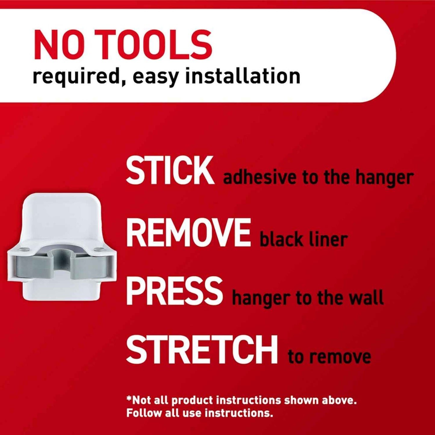 Command Broom Grippers, Damage-Free Mop and Broom Holder Wall Mount, Household Cleaning Tool Organizer for Kitchen, Laundry Room, Closet, Holds up to 4 lb