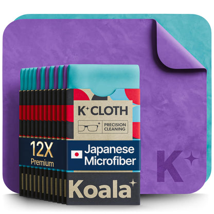 Koala Lens Cleaning Cloth | Japanese Microfiber | Glasses Cleaning Cloths | Eyeglass Lens Cleaner | Eyeglasses, Camera Lens, VR/AR Headset, and Screen Cleaning