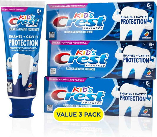 Crest Kids Enamel + Cavity Protection Toothpaste, 4.1oz (Pack of 3)