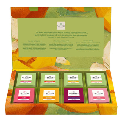 Taylors of Harrogate Assorted Green &amp;amp; Herbal Teas Sampler, Variety Pack Gift Box, Individually Wrapped Bags, 48 Count (Pack of 1), Premium Green &amp;amp; Herbal Teas, Mixed Caffeinated &amp;amp; Caffeine-Free Selection, 48 Teabags