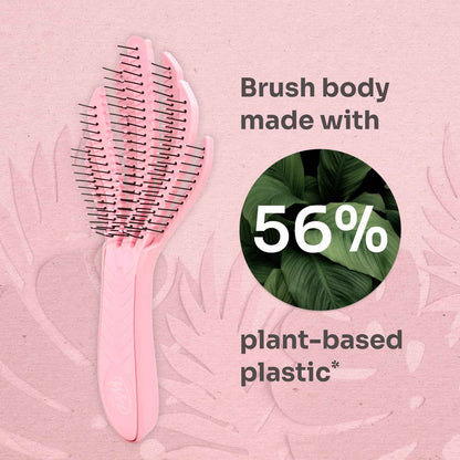 Wet Brush Go Green Curl Detangler Hair Brush, Pale Pink, Ultra-Soft IntelliFlex Detangling Bristles Glide Through Tangles with Ease, Great For Curls, No Split Ends & Pain-Free for Wet or Dry Hair