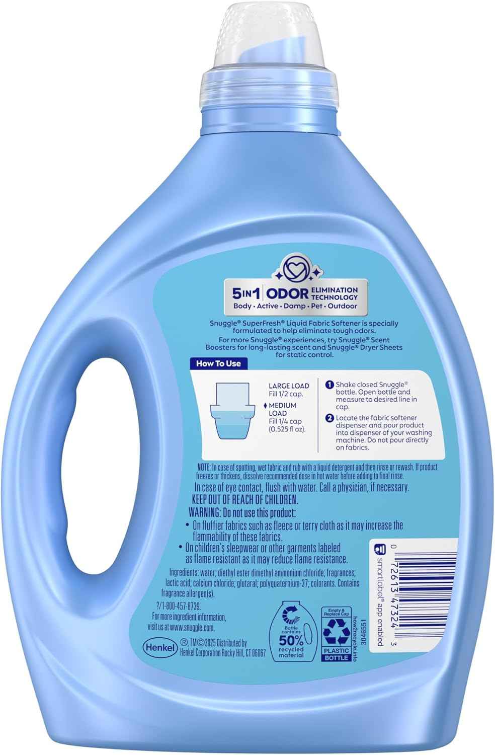 Snuggle SuperFresh Fabric Softener Liquid, Ultra Concentrated, Morning Breeze Fabric Conditioner, Lasting Scent, Fights Stubborn Odors, Softens, Reduces Static & Wrinkles