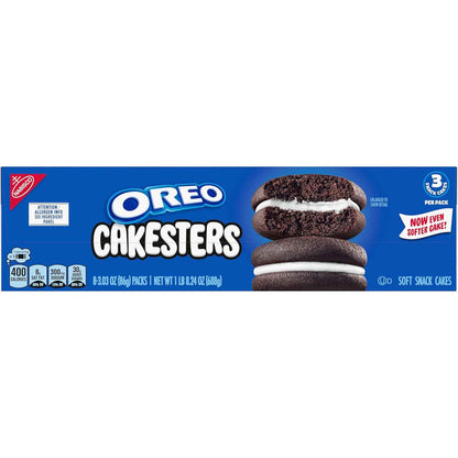 OREO Cakesters Soft Snack Cakes, 8-3.03 oz Snack Packs