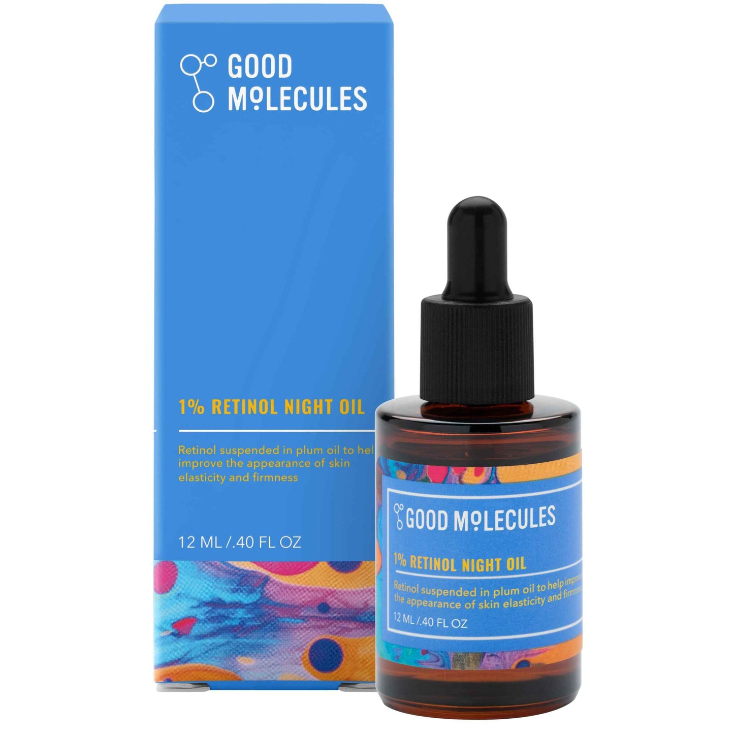 Good Molecules 1% Retinol Night Oil - Retinol and Rosehip Face Oil Formula for Look of Fine Lines & Wrinkles, Anti-Aging, Skin Firming, and Moisturizing - Skin Care for Face