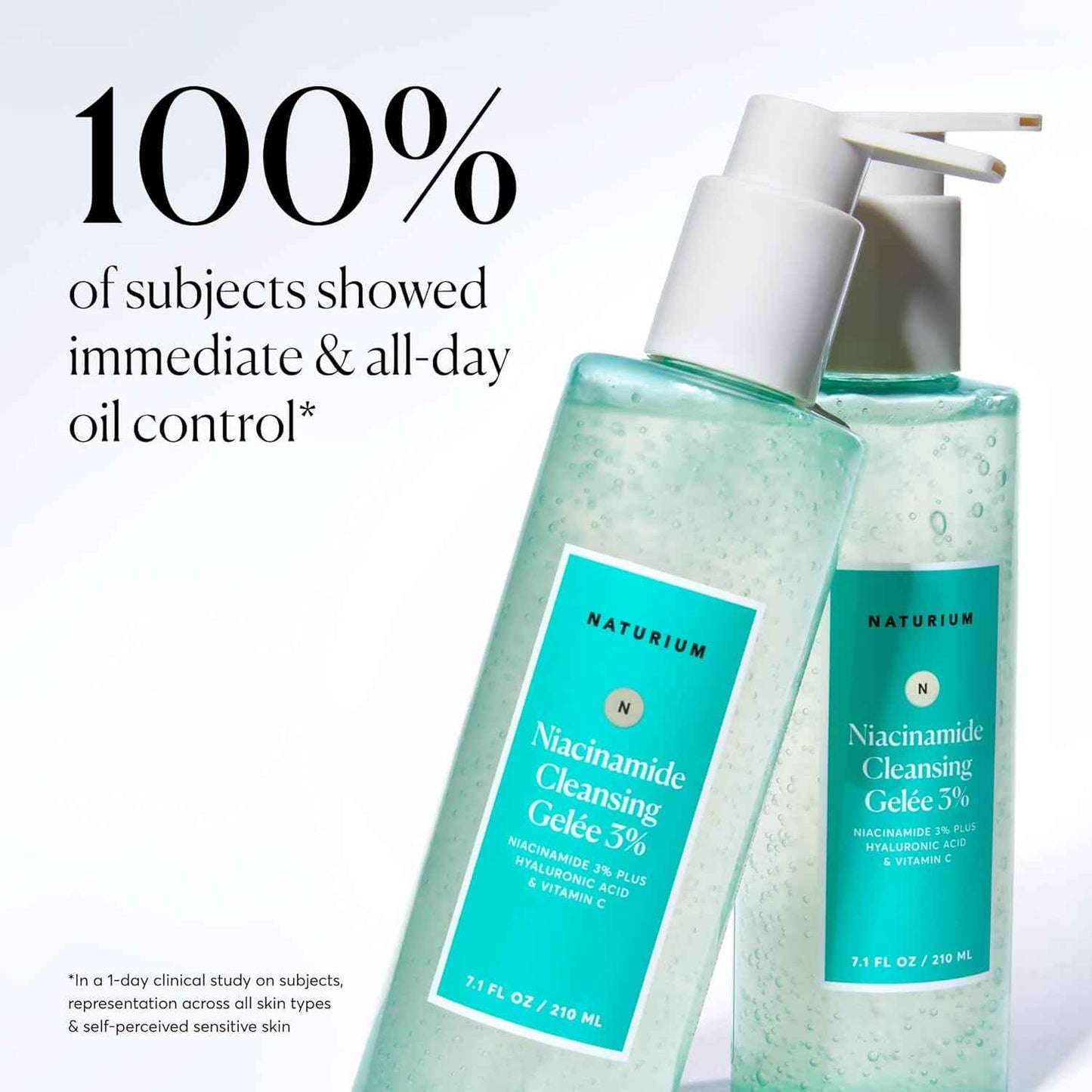 Naturium Niacinamide Cleansing Gelée 3% Plus Hyaluronic Acid & Vitamin C, Gentle & Smoothing Face Wash, 7.1 oz