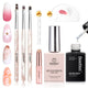 Blooming Gel&White Gel Nail Polish&Nail Art Brushes Set