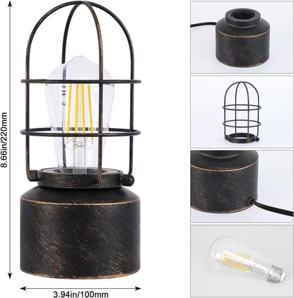 Haian_Support_𝗦𝗺𝗮𝗹𝗹_𝗧𝗼𝘂𝗰𝗵_𝗧𝗮𝗯𝗹𝗲_𝗟𝗮𝗺𝗽_for_Small_Spaces_-_3_Way_Dimmable_Industrial_Bedside_Lamp_-_Steampunk_Antique_Nightstand_Desk_for_Bedroom,_Living_Room_(Bulb_Included)