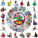 150 PCS World Cup Football Soccer Stickers Soccer Sports Stickers Vinyl Waterproof Sticker Graffiti Decals Soccer Gifts for Water Bottle Helmets Scrapbook World Cup Kids Teens Adults
