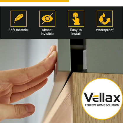 104_Clear_Cabinet_Bumper_Pads_–_Self-Adhesive_Silicone_Buffer_Set_with_4_Shapes_for_Doors,_Drawers_&_Furniture_–_Sound_Dampening_&_Surface_Protection