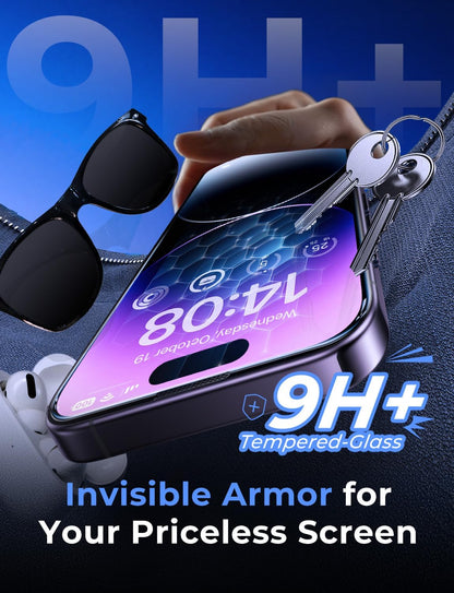 MAGIC_JOHN_2_Pack_for_iPhone_14_Pro_Max_6.7_inch_Tempered_Glass_Screen_Protector,_Auto_Dust-Elimination_Installation,_Bubble_Free,_Dynamic_Island_Compatible,_HD_Clear,_Easy_Installation