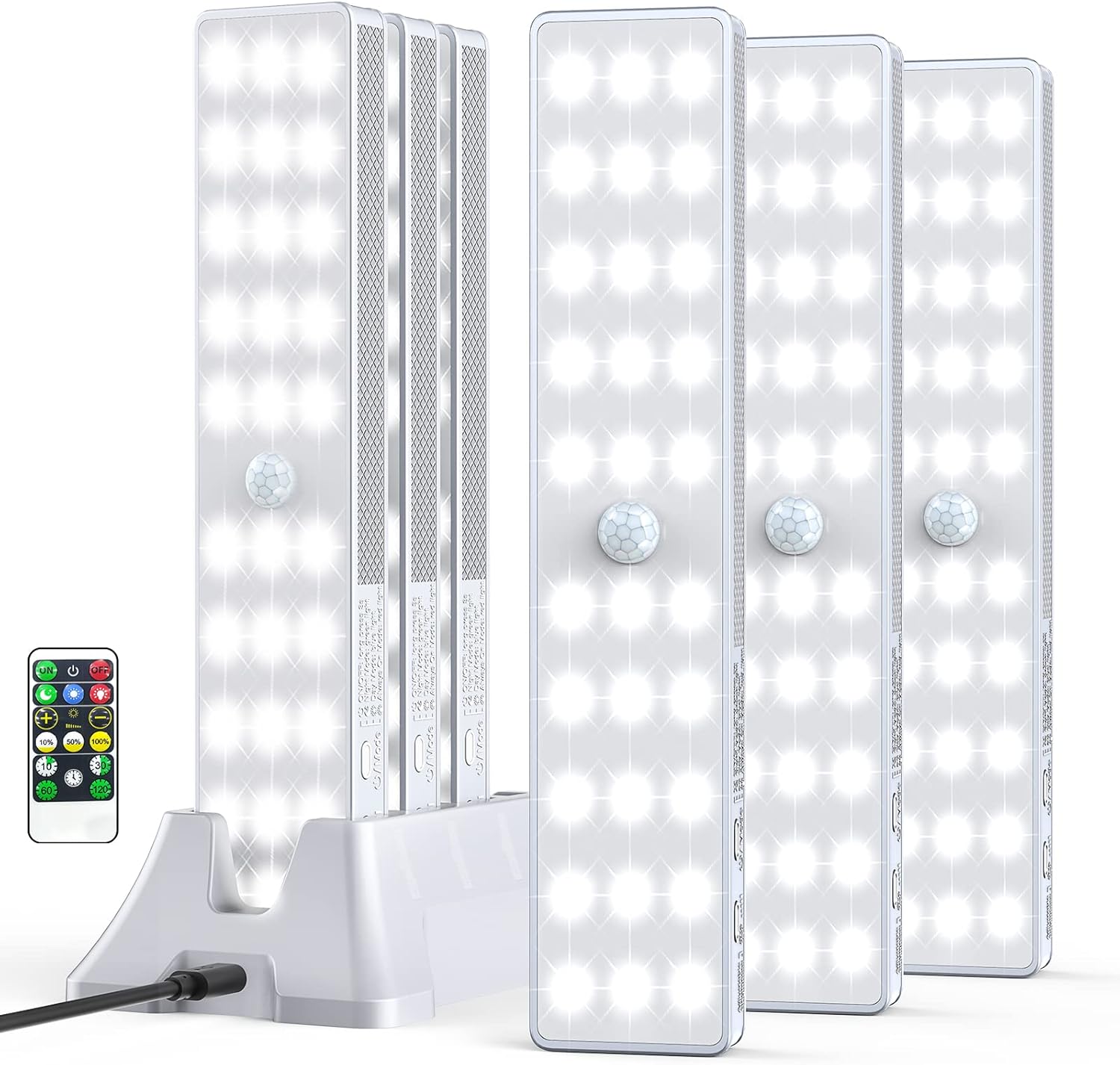 LED_Closet_Light_with_Charging_Station,_6_Pcs_30LEDs_8''_Dimmer_Rechargeable_Motion_Sensor_Under_Cabinet_Lighting,_Stick-Anywhere_Night_Light_for_Wardrobe,Kitchen