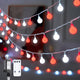 Red and White - 100 LED Plug