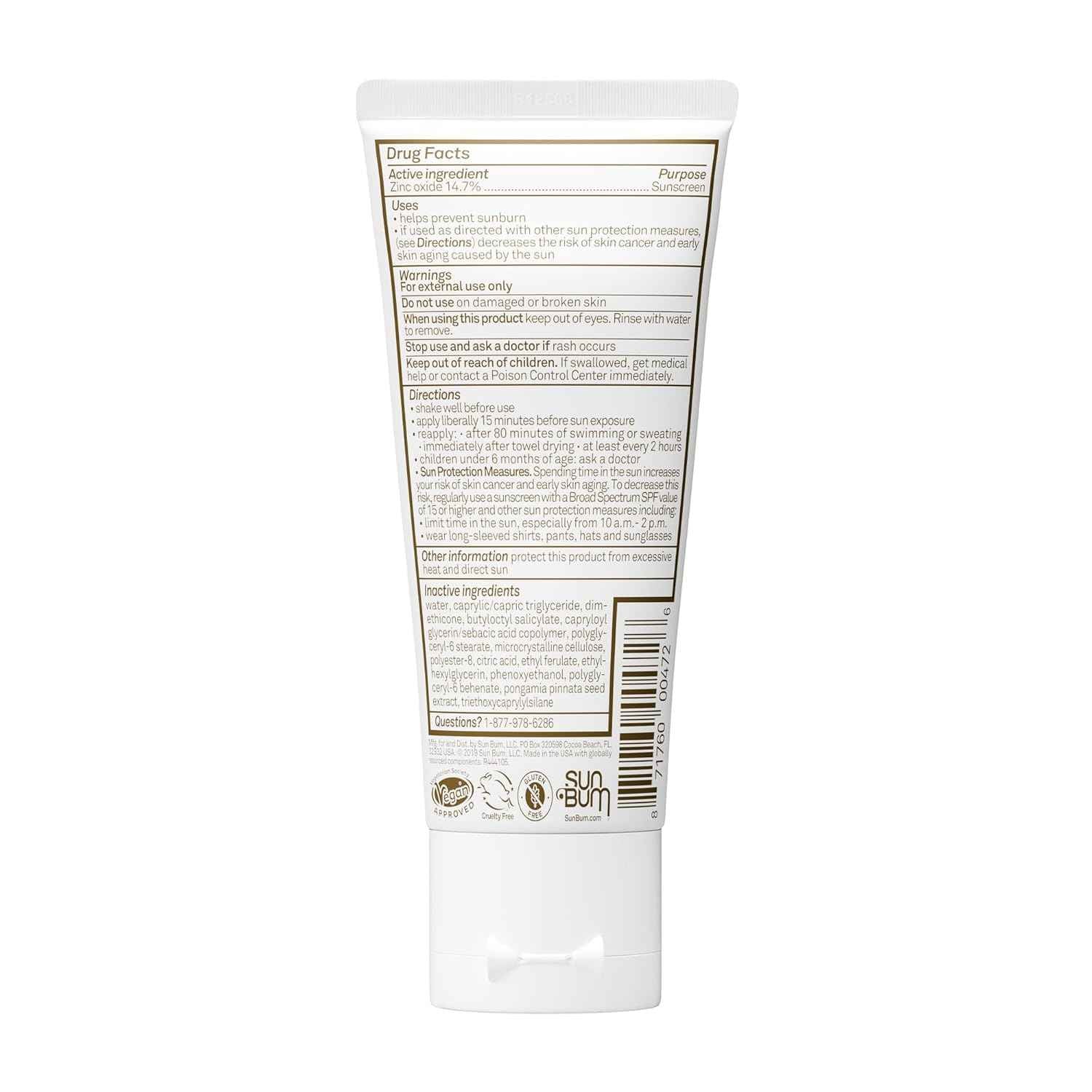 Sun Bum Mineral Sunscreen Body Lotion - Broad Spectrum Moisturizing Sunscreen with Vitamin E - Vegan and Hawaii 104 Act Compliant (Made without Octinoxate & Oxybenzone) - Travel Size