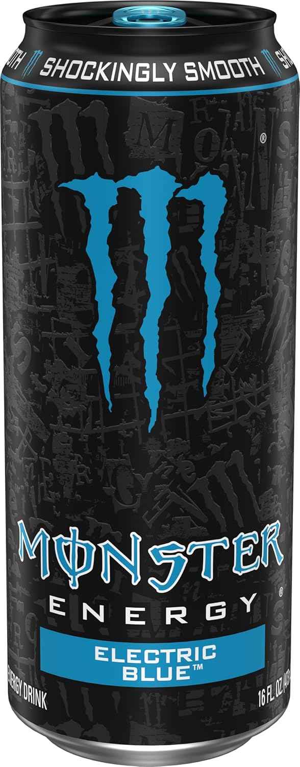 Monster Energy Electric Blue, Energy Drink, 16 Ounce (Pack of 15)