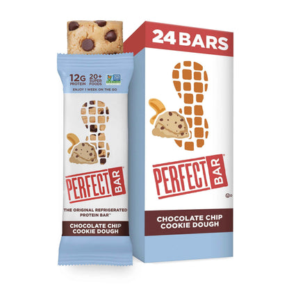 Perfect Bar Protein Bars, Gluten Free, Made with Organic Honey, Cookie Dough Texture, Refrigerated
