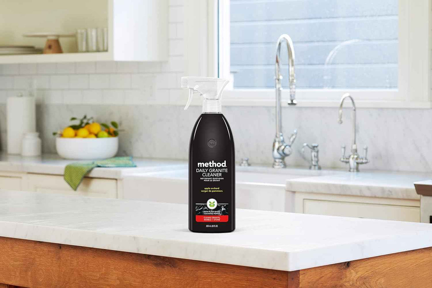 Method Daily Granite Cleaner Spray, Cleaning Agent for Granite, Marble, and Other Sealed Stone, 28 oz Spray Bottles (Pack of 4)