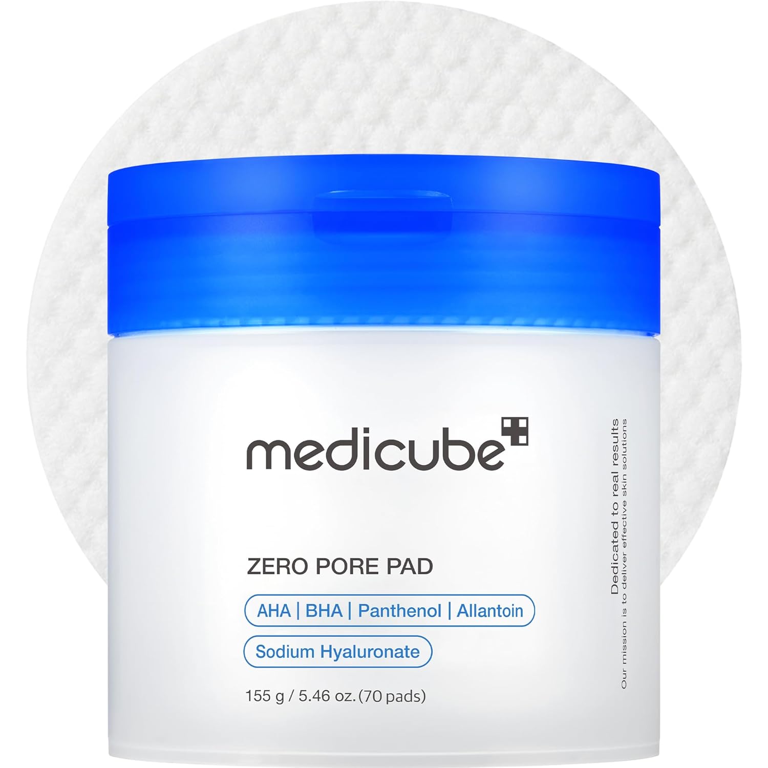 medicube_Toner_Pads_Zero_Pore_Pad_2.0_|_Dual-Textured_Facial_Pad_for_Exfoliation_and_Pore_Care_with_4.5%_AHA_Lactic_Acid,_0.45%_BHA_Salicylic_Acid_|_Ideal_for_All,_Korean_Skin_Care,_70_Pads_(1_Pack)