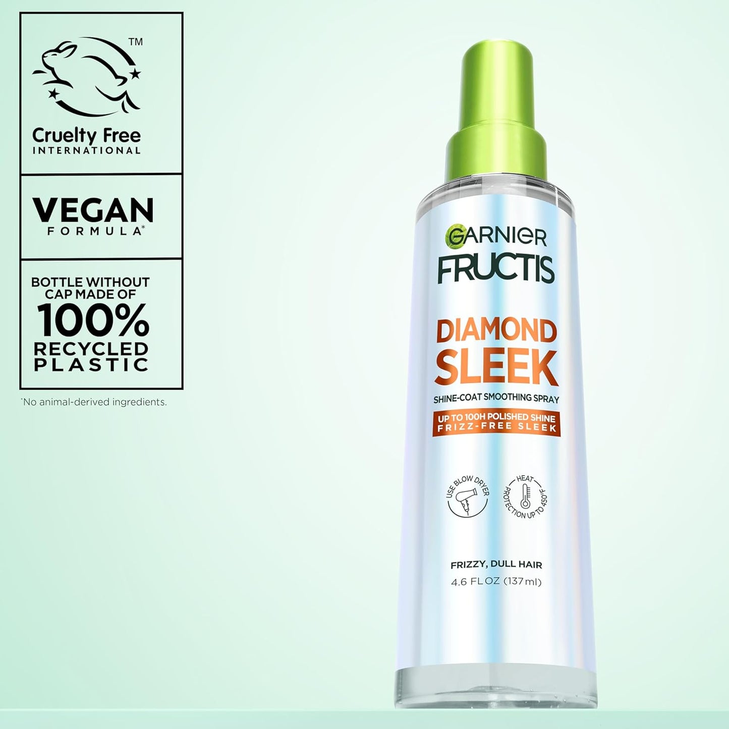 Garnier_Fructis_Diamond_Sleek_Hair_Shine_Spray,_Frizz_Control_and_Heat_Protectant_for_Frizzy,_Dry_Hair,_Formulated_with_Vegan_Keratin_Smoothing_Complex_and_Argan_Oil,_4.6_Fl_Oz