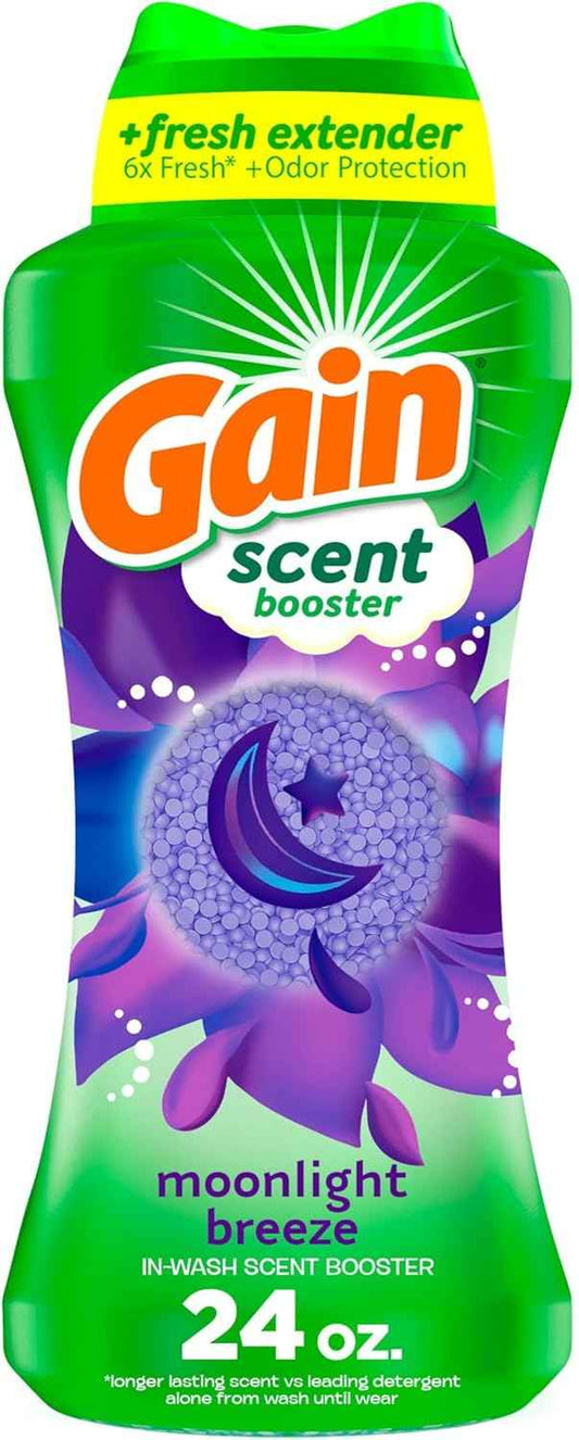 Gain In-Wash Laundry Scent Booster Beads, Moonlight Breeze Scent, Fresh Extender + Odor Protection