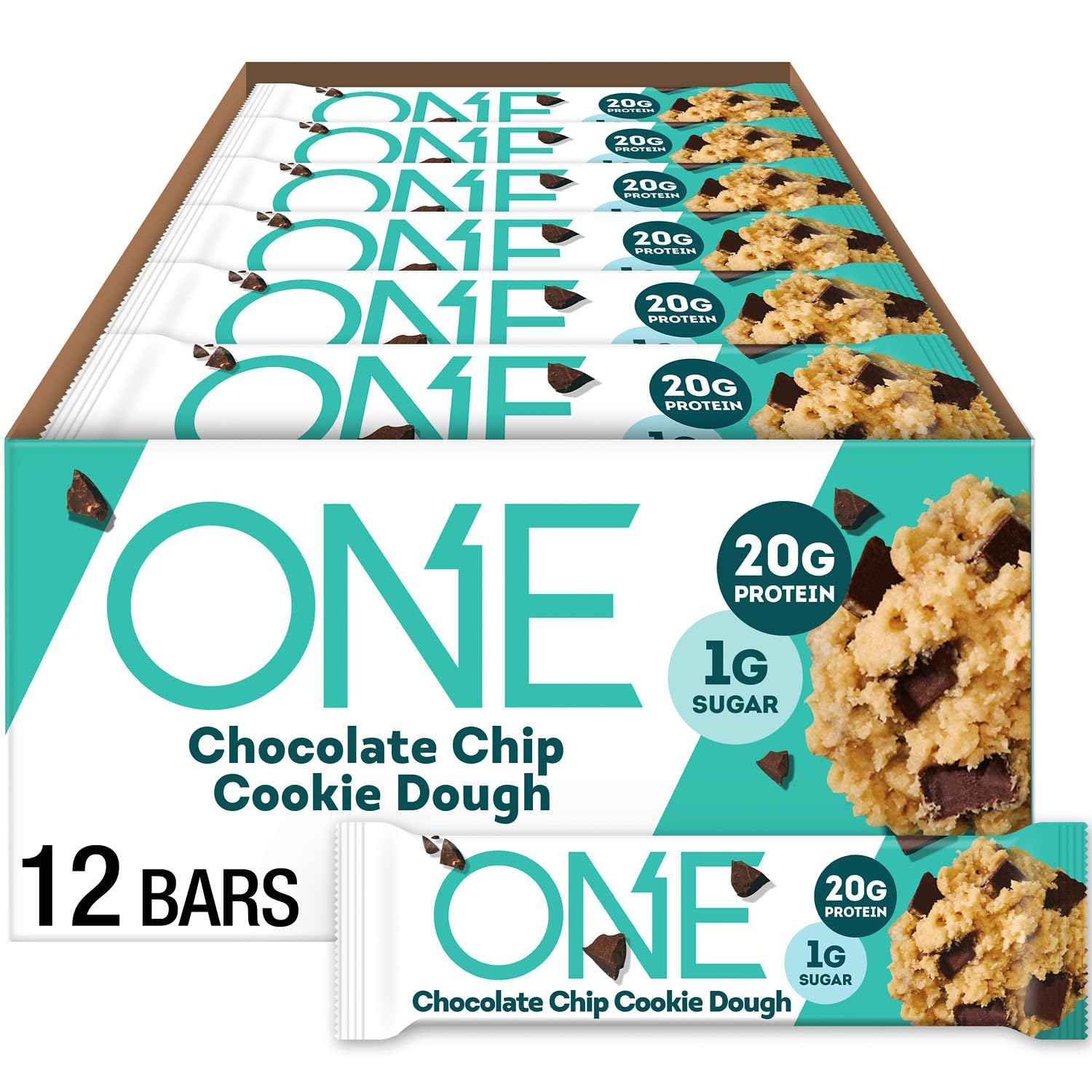 ONE Protein Bars, Gluten Free with 20g Protein and 1g Sugar, Pantry Staples, 2.12 oz