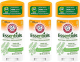 ARM & HAMMER Essentials Deodorant- Solid Oval - Made with Natural Deodorizers- Free From Aluminum, Parabens & Phthalates