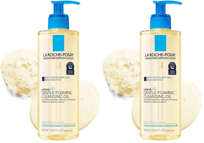 La Roche-Posay Lipikar AP+ Gentle Foaming Cleansing Oil, Gentle Oil Cleanser for Face and Body Formulated with Niacinamide, Long-Lasting 24-hour Hydration, Fragrance-Free & Soap Free