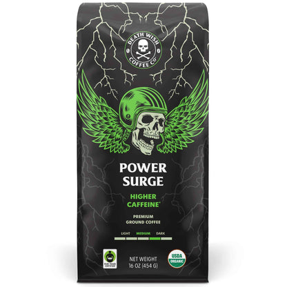 Death Wish Coffee, Organic and Fair Trade Ground Coffee, 16 oz