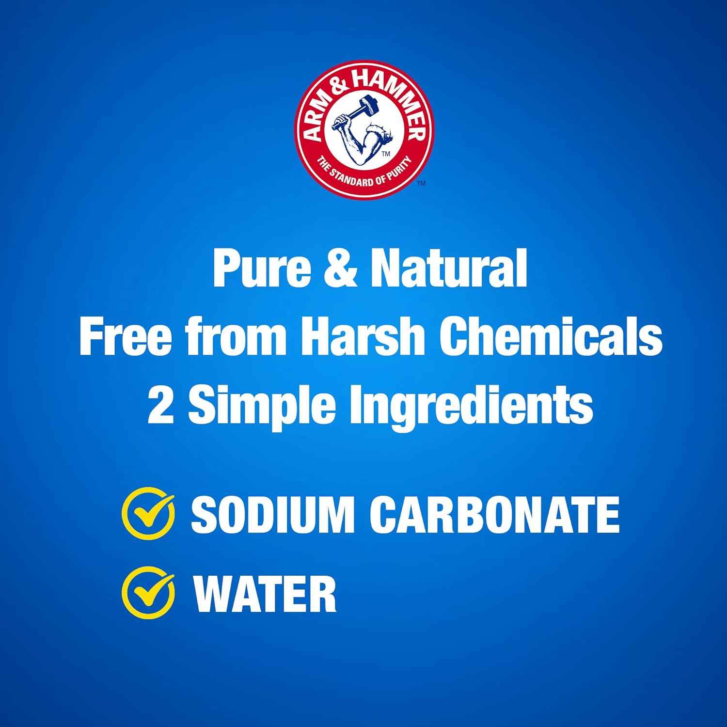 ARM & HAMMER Super Washing Soda Household Cleaner and Laundry Booster, 55 oz Box