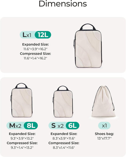 BAGSMART_Compression_Packing_Cubes,_6_Set/4_Set/2_Set_Travel_Packing_Cubes_for_Carry_on_Suitcases,_Compression_Suitcase_Organizers_Bag_Set_&_Travel_Cubes_for_Luggage,_Lightweight_Packing_Organizers