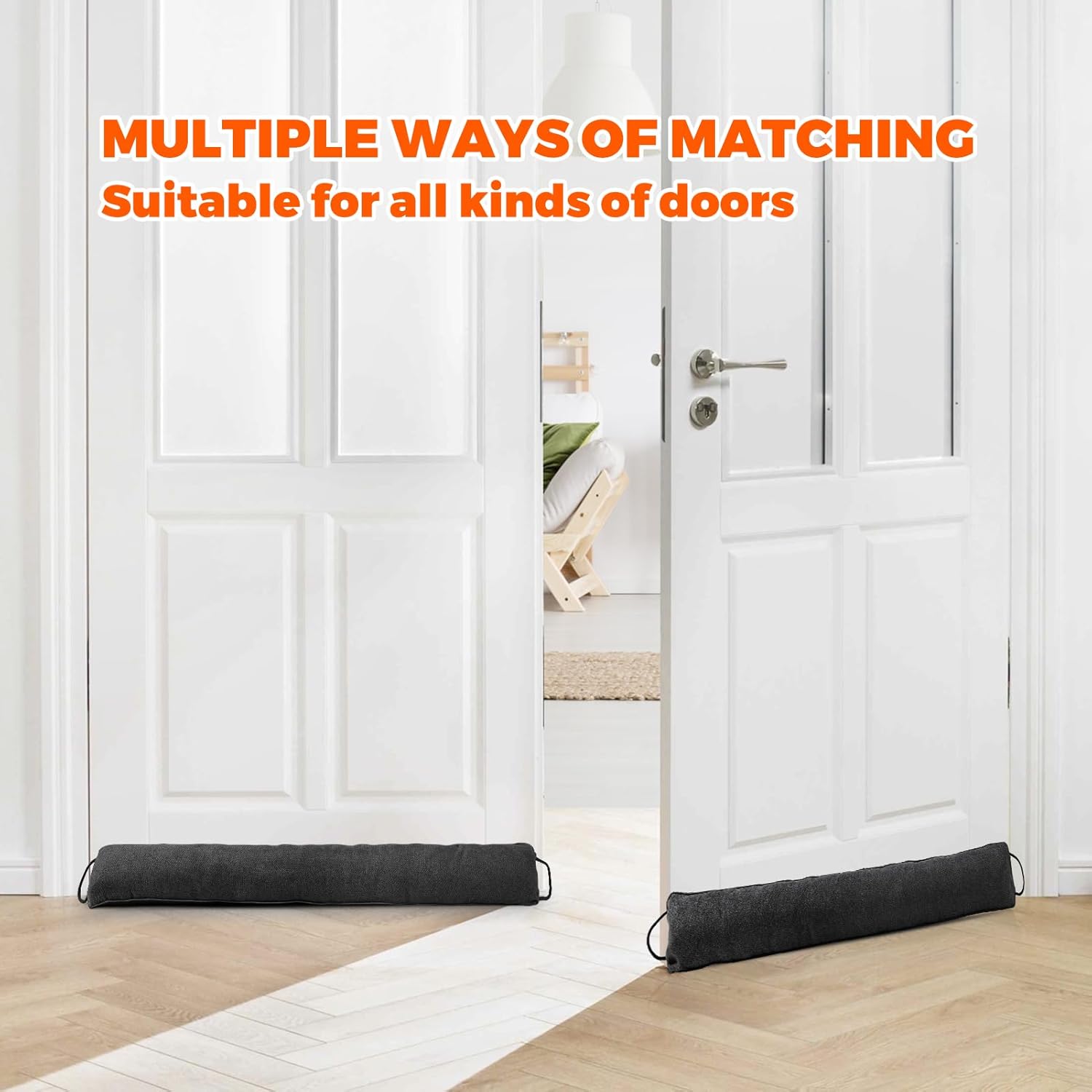 Holikme_Weighted_Door_Draft_Stopper_36_inch,_Heavy_Duty_Under_Door_Draft_Blocker_Bottom_Door_Seal_Noise_and_Air,_Door_Draft_Control_Supplies_Saving_Energy,_Black