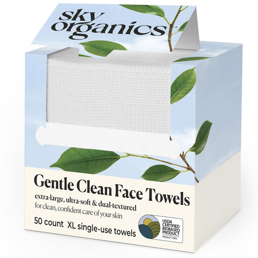 Sky_Organics_-_Gentle_Clean_Face_Towels_(1-Pack)_-_50_XL_Single-Use_Face_Wipes_-_Ultra_Soft_&_Dual_Textured_-_Disposable_Towel_-_Makeup_Remover_Wipes_-_Cruelty_Free_-_Skin_Care_Tools_-_Self_Care