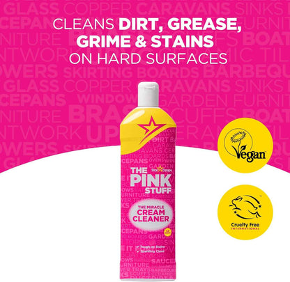 Stardrops - The Pink Stuff - Miracle Cleaning Ultimate Bundle – Paste, Multi-Purpose Spray, Bathroom Foam Spray, and Cream Cleaner – Ideal for Kitchens, Bathrooms, Outdoors, and More