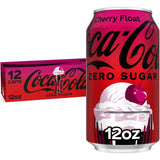 Coca-Cola Zero Sugar Cherry Float Soda Soft Drink Cans, 12 fl oz, 12 Pack