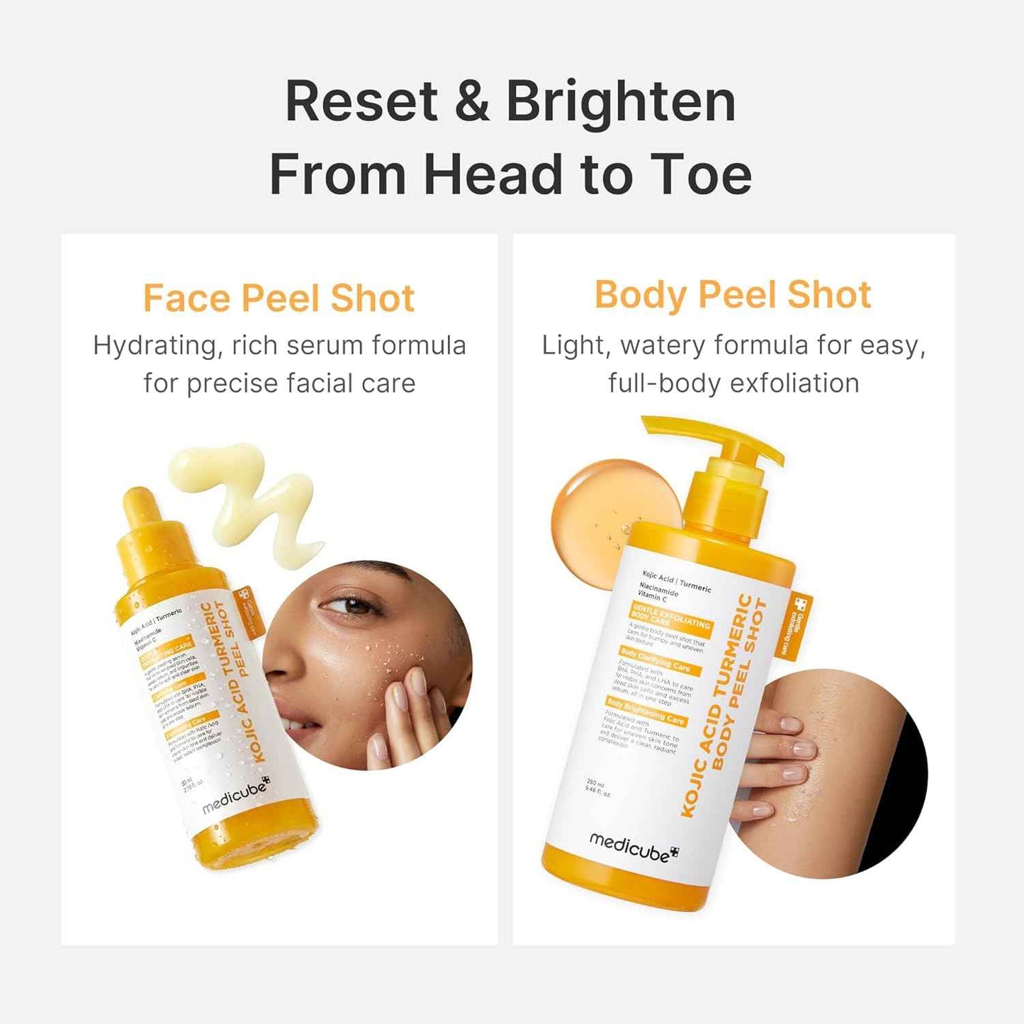 medicube Peel Shot | Reset in One Step | Gentle Exfoliating Serum with BHA, LHA, PHA for Dead Skin Cells, Blackheads, Excess Sebum | For Dull, Rough, Troubled Skin