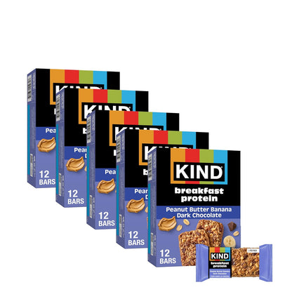 KIND_Breakfast_Protein_Bars,_Peanut_Butter_Banana_Dark_Chocolate,_Gluten_Free,_Low_Sodium,_Healthy_Snacks,_8g_Protein,_30_Count_(30_Packs_of_2_Bars)