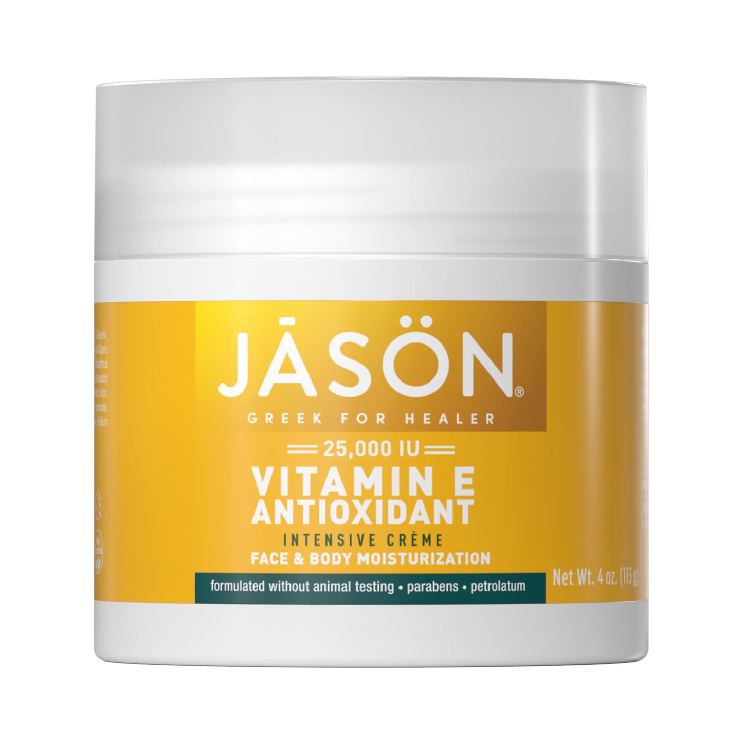 JASON Vitamin E Antioxidant Intensive Crème Face &amp;amp; Body Moisturization, 25,000 IU Body Cream Moisturizer, 4 Fluid Ounces