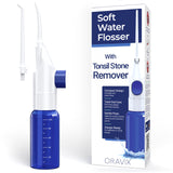 ORAVIX Dental Water Flosser Tonsil Stone Remover, Oral Irrigator Water Flosser, Gentle Water Flosser for Sensitive Teeth and Gums, Kids Water Flosser, Manual Water Flosser No Electricity or Batteries