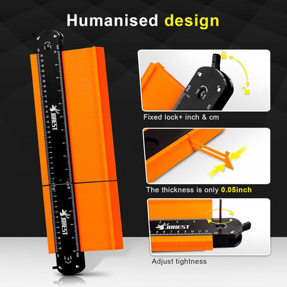 JOREST_Connectable_Contour_Gauge_(10+5_Inch),_Gifts_Ideas_for_Men_Dad_Handyman_Husband_Him,_Shape_Profile_Duplicator_with_Lock,_Outline_Angle_Measuring_Tool,_Template_tool,_Tile_Flooring,_Scribe_Edge