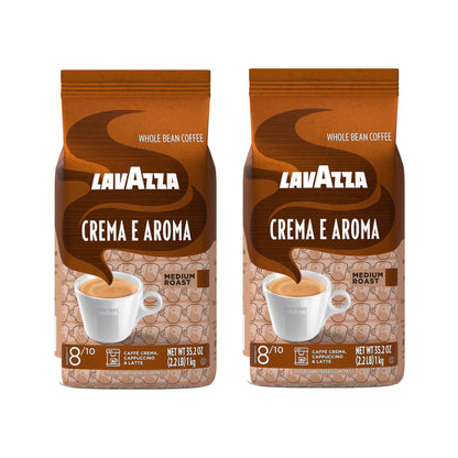 Lavazza Whole Bean Coffee Blend, Balanced medium roast with an intense, earthy flavor and long lasting crema, Non-GMO