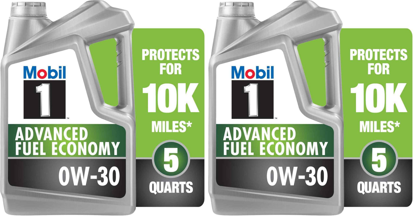 Mobil 1 Advanced Fuel Economy Full Synthetic Motor Oil 0W-20, 5 Quart