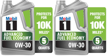 Mobil 1 Advanced Fuel Economy Full Synthetic Motor Oil 0W-20, 5 Quart