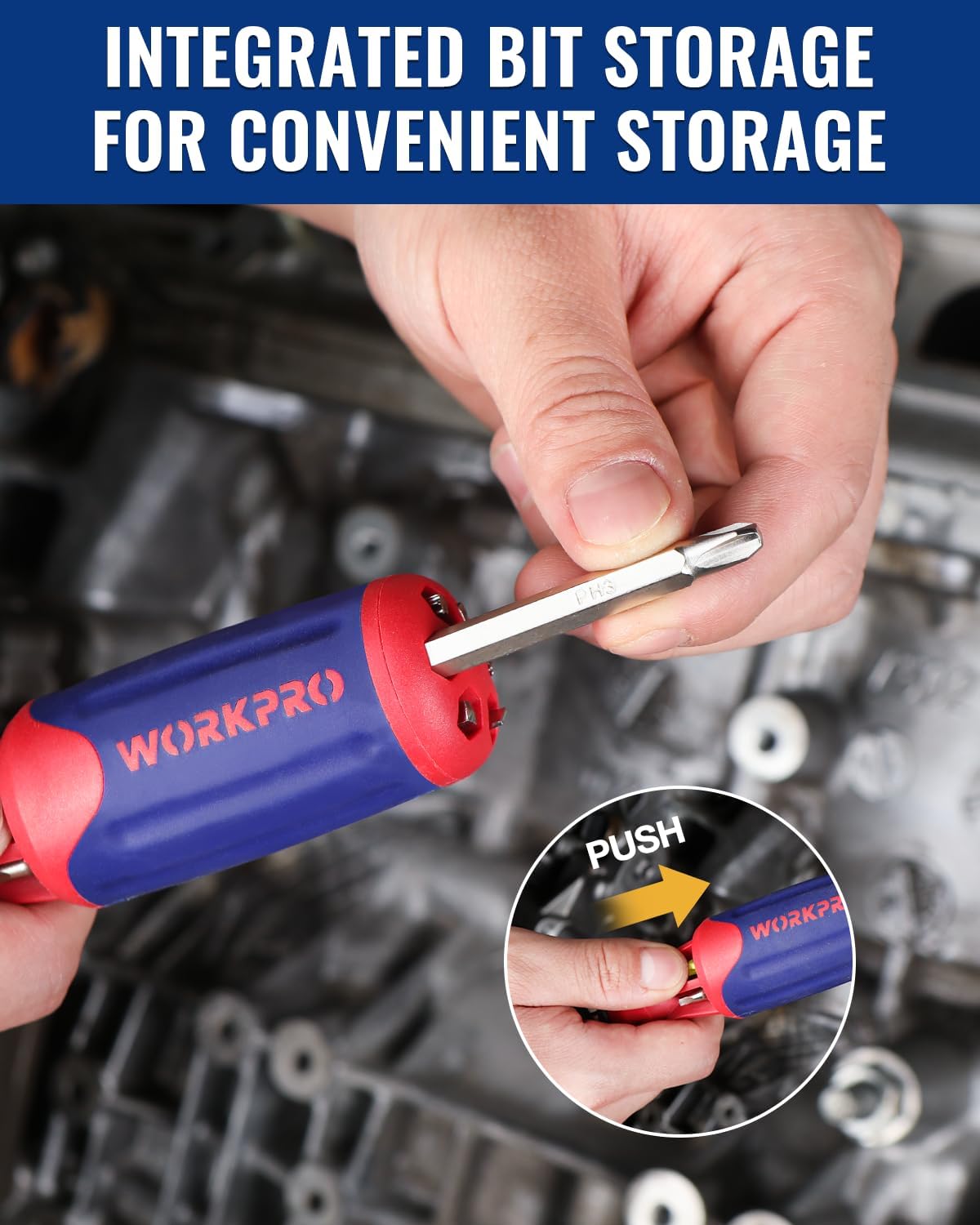 WORKPRO_12-in-1_Ratcheting_Multi-Bit_Screwdriver_Set,_Quick-load_Mechanism_Screwdriver_with_Double_End_Bits_in_Handle