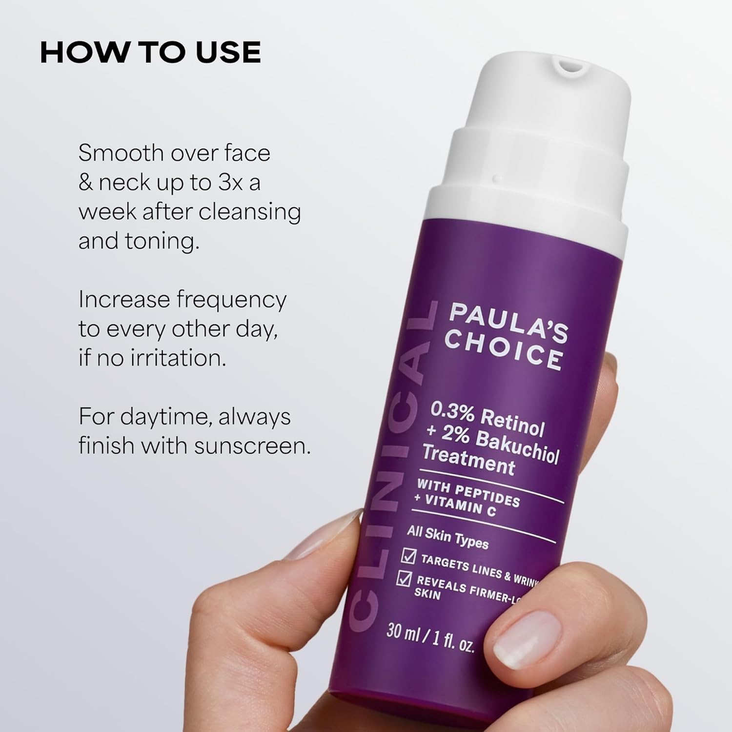 Paula's_Choice_CLINICAL_0.3%_Retinol_+_2%_Bakuchiol_Face_Serum_Treatment,_Anti-Aging_Serum_for_Face_with_Ceramides,_Hylauronic_Acid,_Vitamin_C_&_E,_Deep_Wrinkles_&_Fine_Lines,_Fragrance-Free,_1_oz